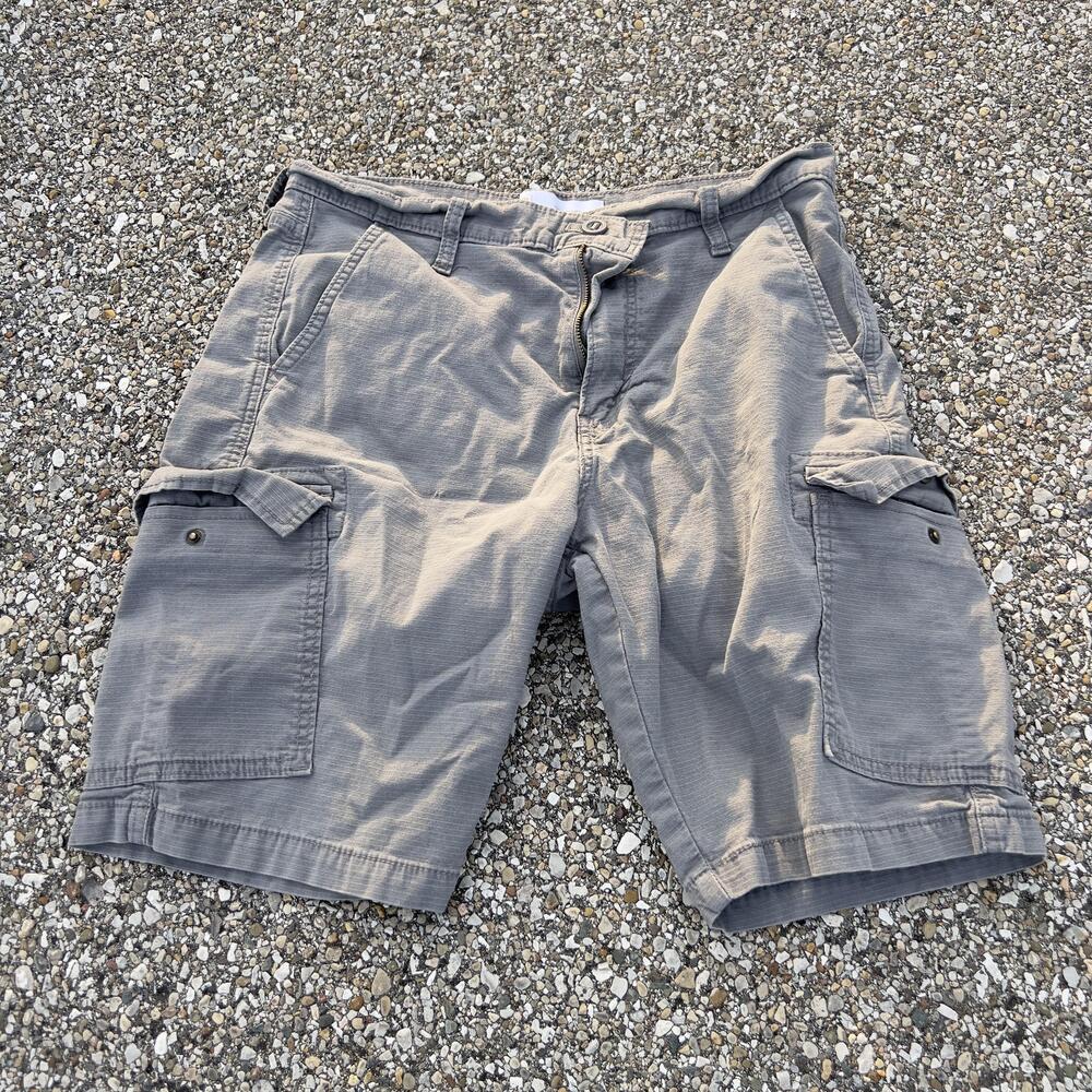 Signature By Levi Strauss & Co Cargo Shorts Mens 32 Gray Cotton Pockets Casual